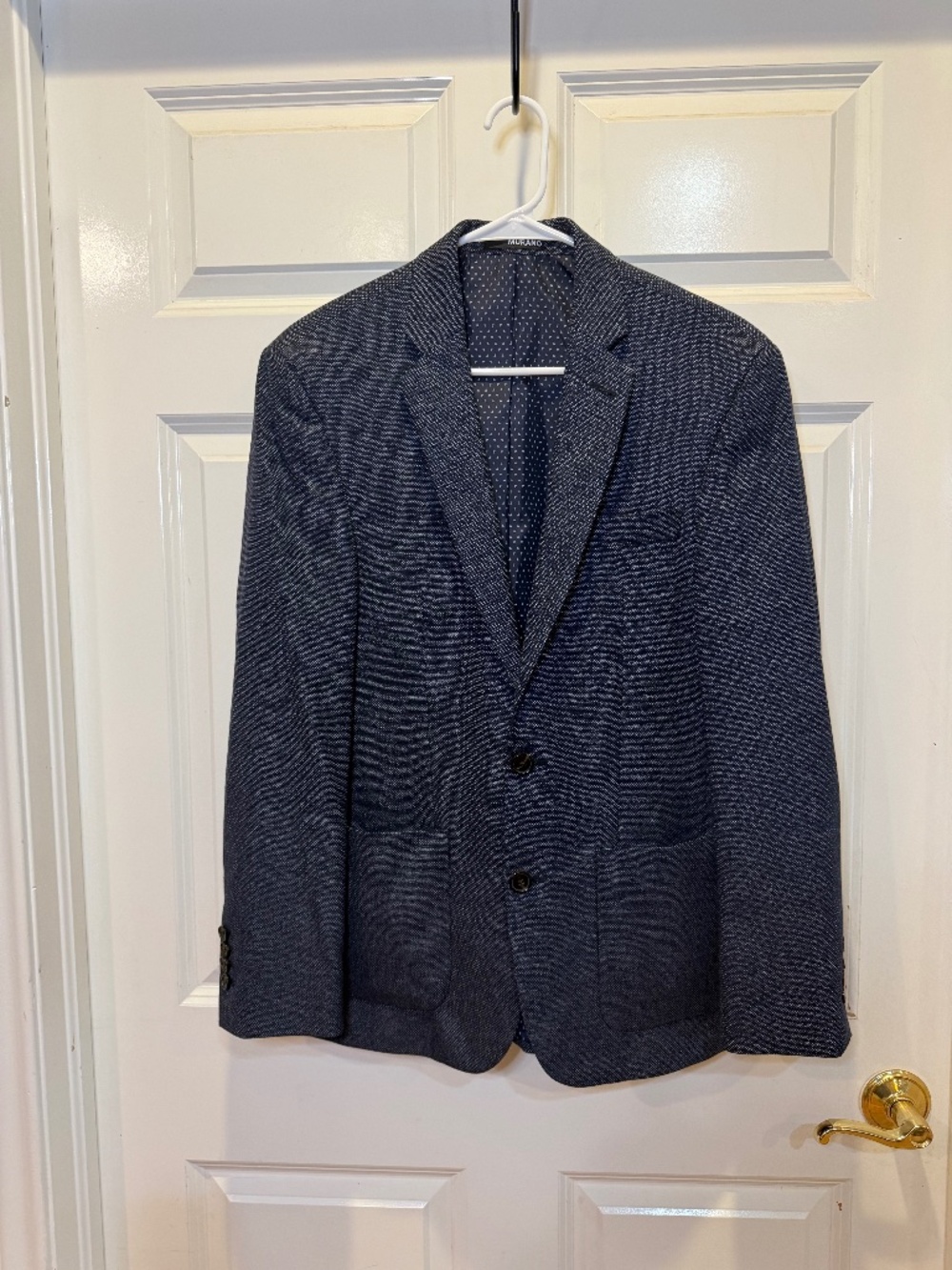Men’s Dark Gray Textured Slim Fit Blazer – Size Small – Excellent Condition